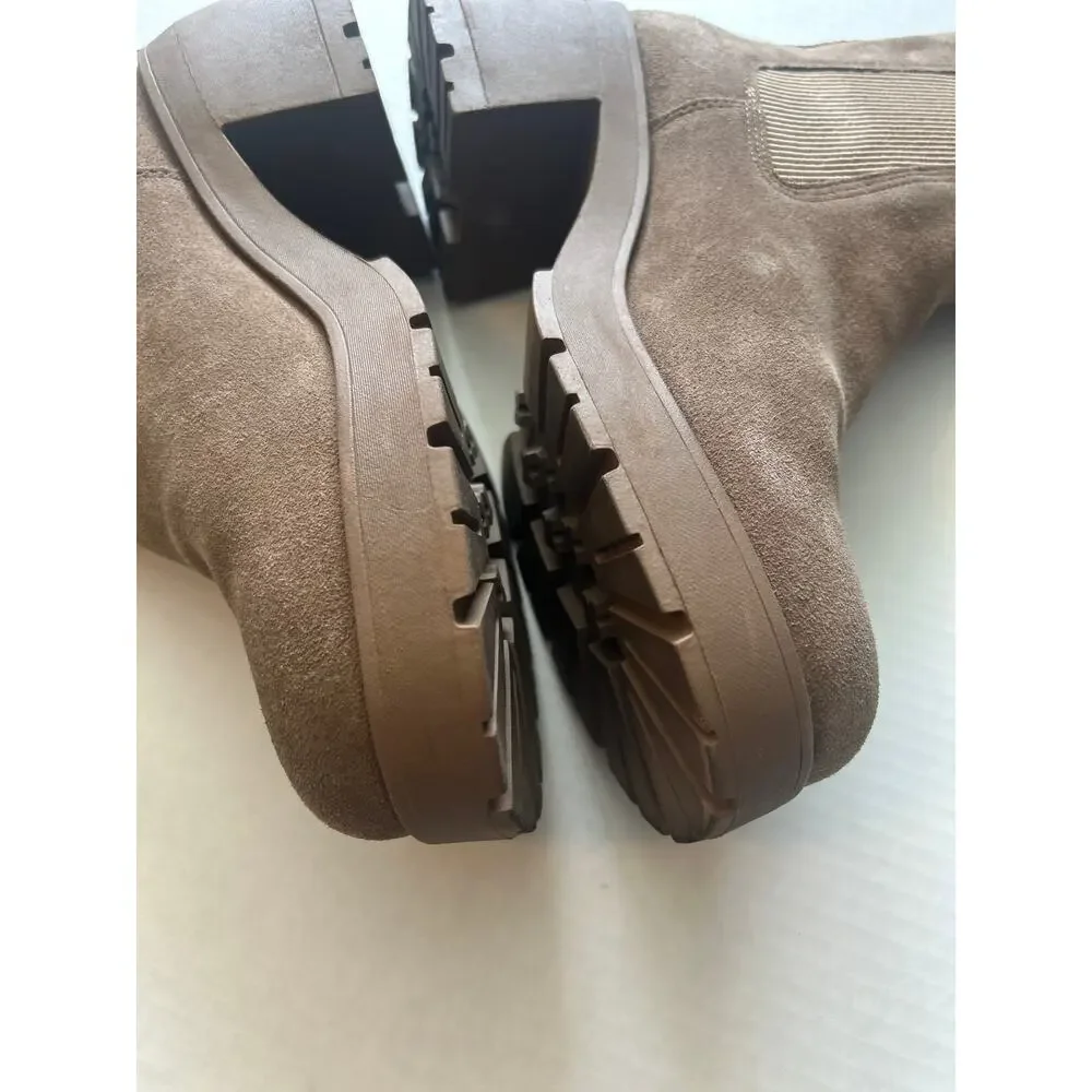 Steve Madden Brontey Chelsea Boots Women’s 8.5 Tan Suede Lug Sole Ankle